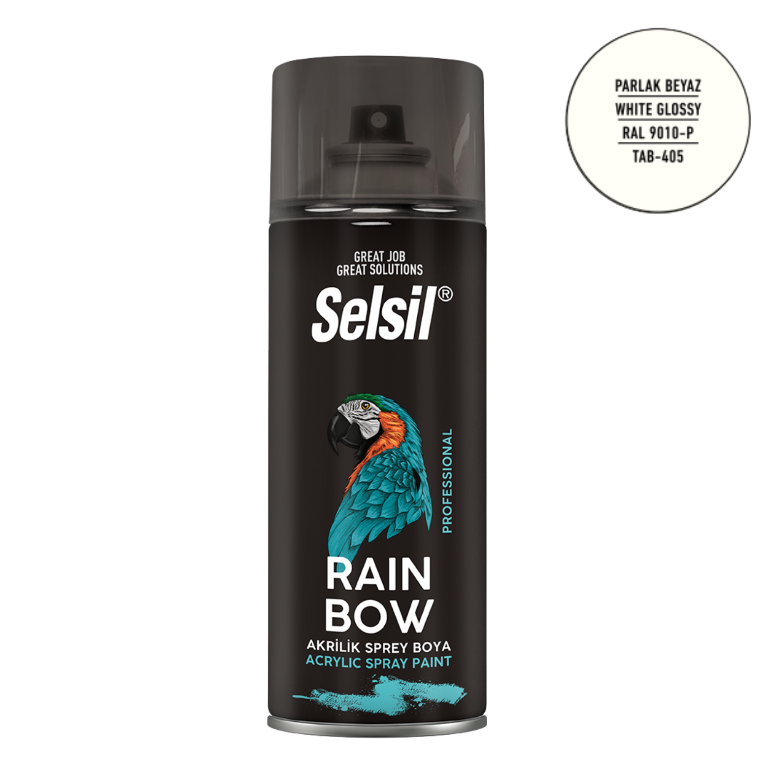 SELSİL SPREY BOYA RAL9010P PARLAK BEYAZ 400 ML